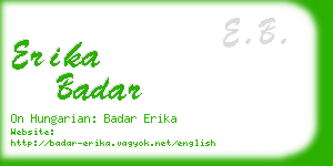 erika badar business card